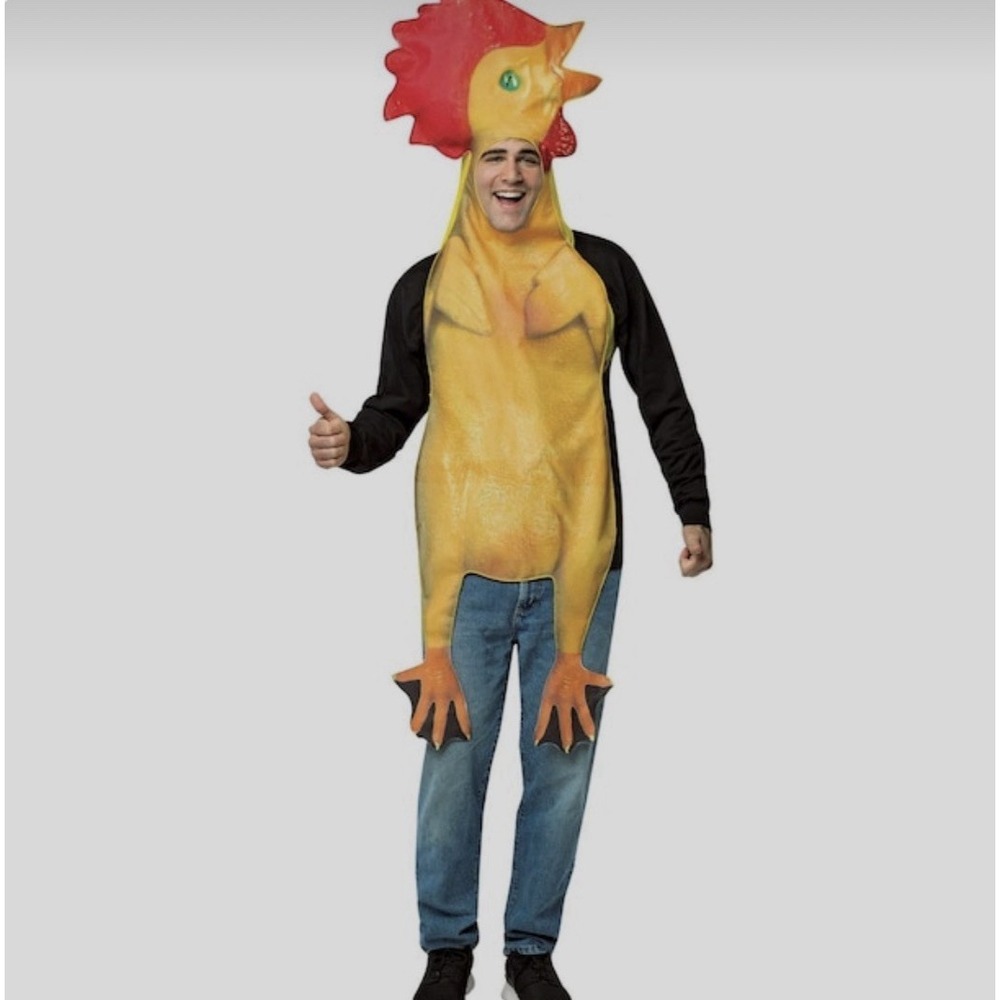 Rasta Imposta Real Rubber Chicken Costume One Size Adult Halloween Funny Rare
